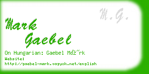 mark gaebel business card